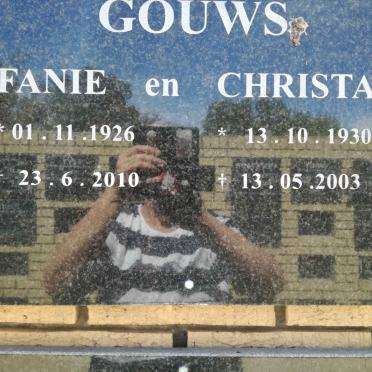 GOUWS Fanie 1926-2010 &amp; Christa 1930-2003