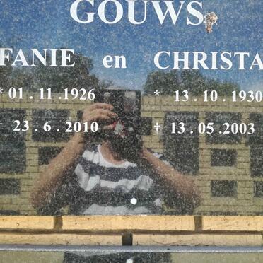 GOUWS Fanie 1926-2010 &amp; Christa 1930-2003