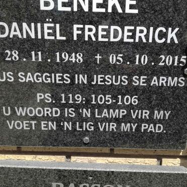 BENEKE Daniël Frederick 1948-2015