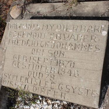 OHLSON Frederick Johannes 1870-1948