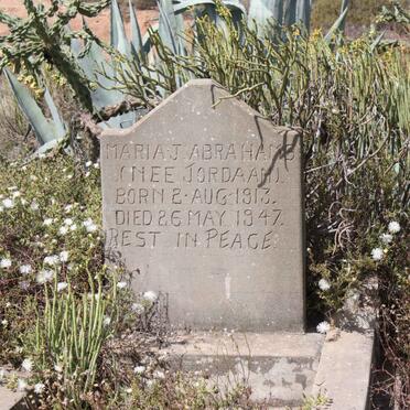 ABRAHAMS Maria J. nee JORDAAN 1913-1947