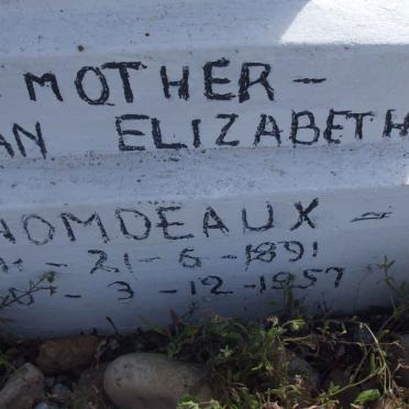 NOMDEAUX Susan Elizabeth 1891-1957