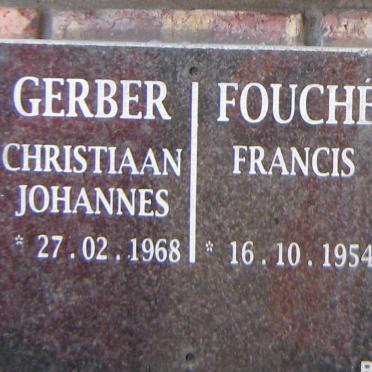 GERBER Christiaan Johannes 1968- &amp; Francis FOUCHÉ 1954-