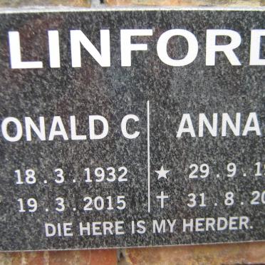 LINFORD Ronald C. 1932-2015 &amp; Anna E. 1931-2005