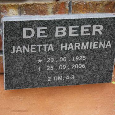 BEER Janetta Harmiena,de 1925-2006