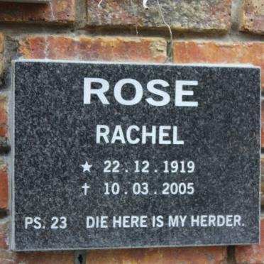 ROSE Rachel 1919-2005