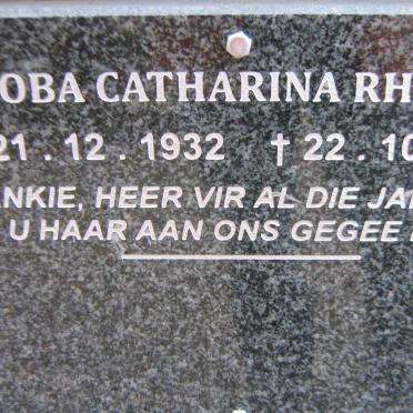 RHEEDER Jacoba Catharina 1932-2015