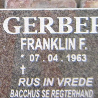 GERBER Franklin F. 1963-