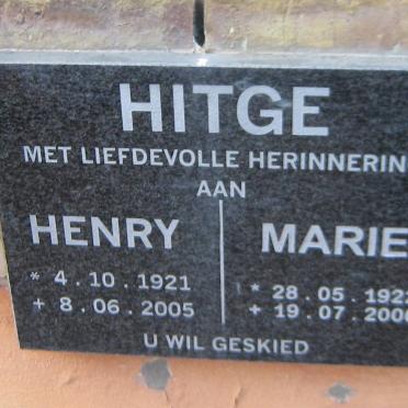 HITGE Hendrik Frederik Marthinus 1921-2005 &amp; Maria Magdalena DU PREEZ 1922-2006