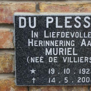PLESSIS Muriel, du nee DE VILLIERS 1923-2003