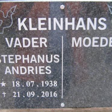 KLEINHANS Stephanus Andries 1938-2016