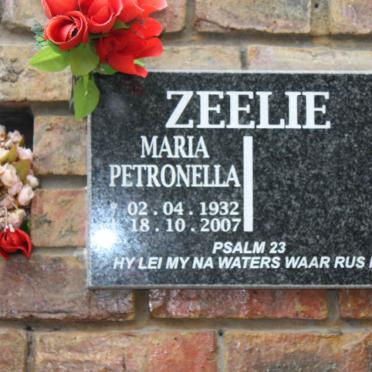 ZEELIE Maria Petronella 1932-2007