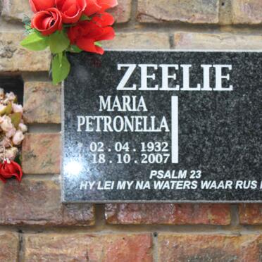 ZEELIE Maria Petronella 1932-2007