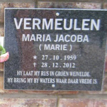 VERMEULEN Maria Jacoba 1959-2012