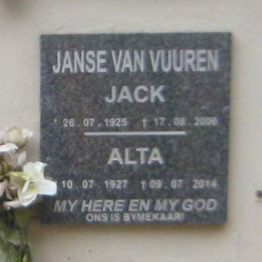 VUUREN Jack, Janse van 1925-2006 &amp; Alta 1927-2014