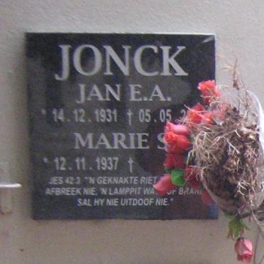 JONCK Jan E.A. 1931-2010 &amp; Marie 1937-
