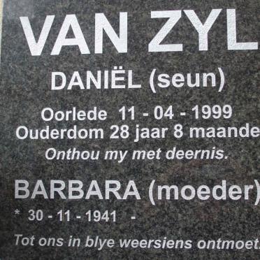 ZYL Daniël, van -1999 :: VAN ZYL Barbara 1941-