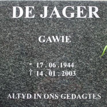 JAGER Gawie, de 1944-2003