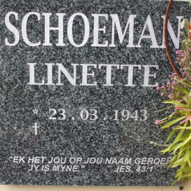 SCHOEMAN Linette 1943-