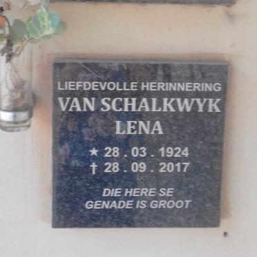 SCHALKWYK Lena, van 1924-2017