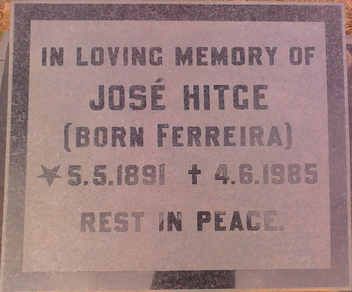 FERREIRA Jose Hitge 1891-1985 