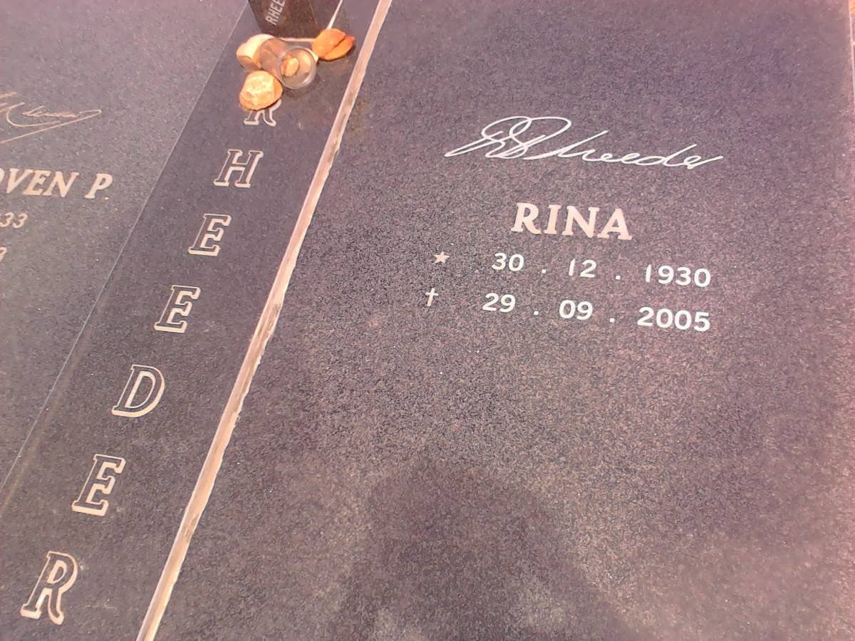 RHEEDER Rina 1930-2005