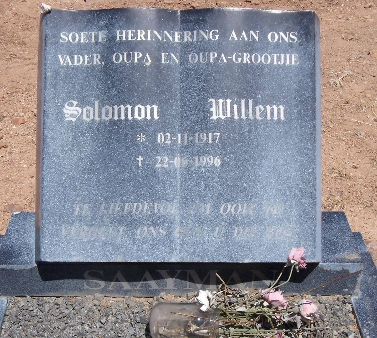 SAAYMAN Solomon Willem 1917-1996