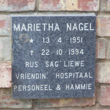 NAGEL Marietha 1951-1994