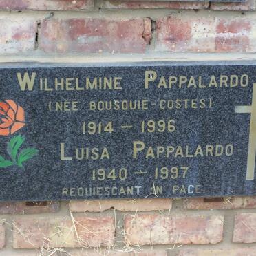 PAPPALARDO Wilhelmine nee BOUSQUIE-COSTES 1914-1996 :: PAPPALARDO Luisa 1940-1997