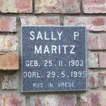 MARITZ Sally P. 1903-1995