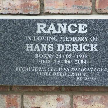 RANCE Hans Derick 1935-2004