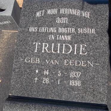 ? Trudie nee van EEDEN 1937-1998