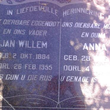 ? Jan Willem 1884-1955 &amp; Anna
