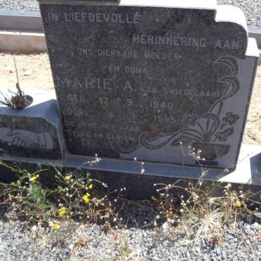 ? Marie A. nee SWIEGELAAR 1940-1995