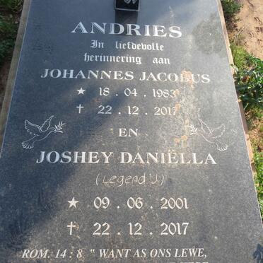 ANDRIES Johannes Jacobus 1983-2017 :: ANDRIES Joshey Daniella 2001-2017