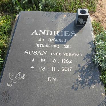 ANDRIES Susan nee VERWEY 1982-2017