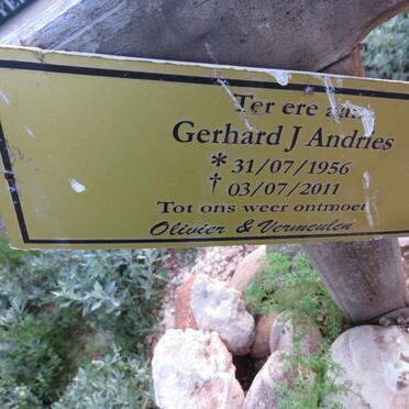 ANDRIES Gerhard J. 1956-2011