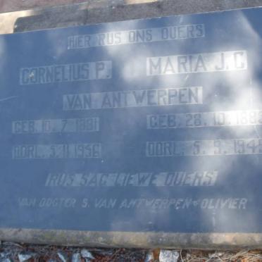 ANTWERPEN Cornelius P., van 1881-1956 &amp; Maria J.C. 1885-1949