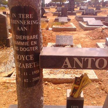 ANTHONIE Joyce Elizabeth 1958-2008