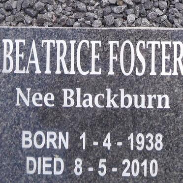 FOSTER Beatrice nee BLACKBURN 1938-2010
