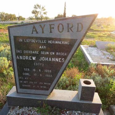 AYFORD Andrew Johannes 1959-1988