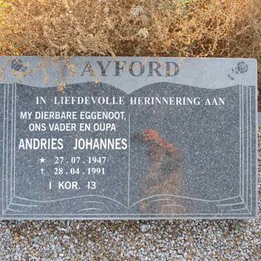 AYFORD Andries Johannes 1947-1991