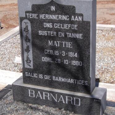 BARNARD Mattie 1914-1980