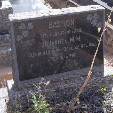 BASSON Johannes M.M. 1874-1957