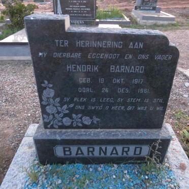 BARNARD Hendrik 1917-1961