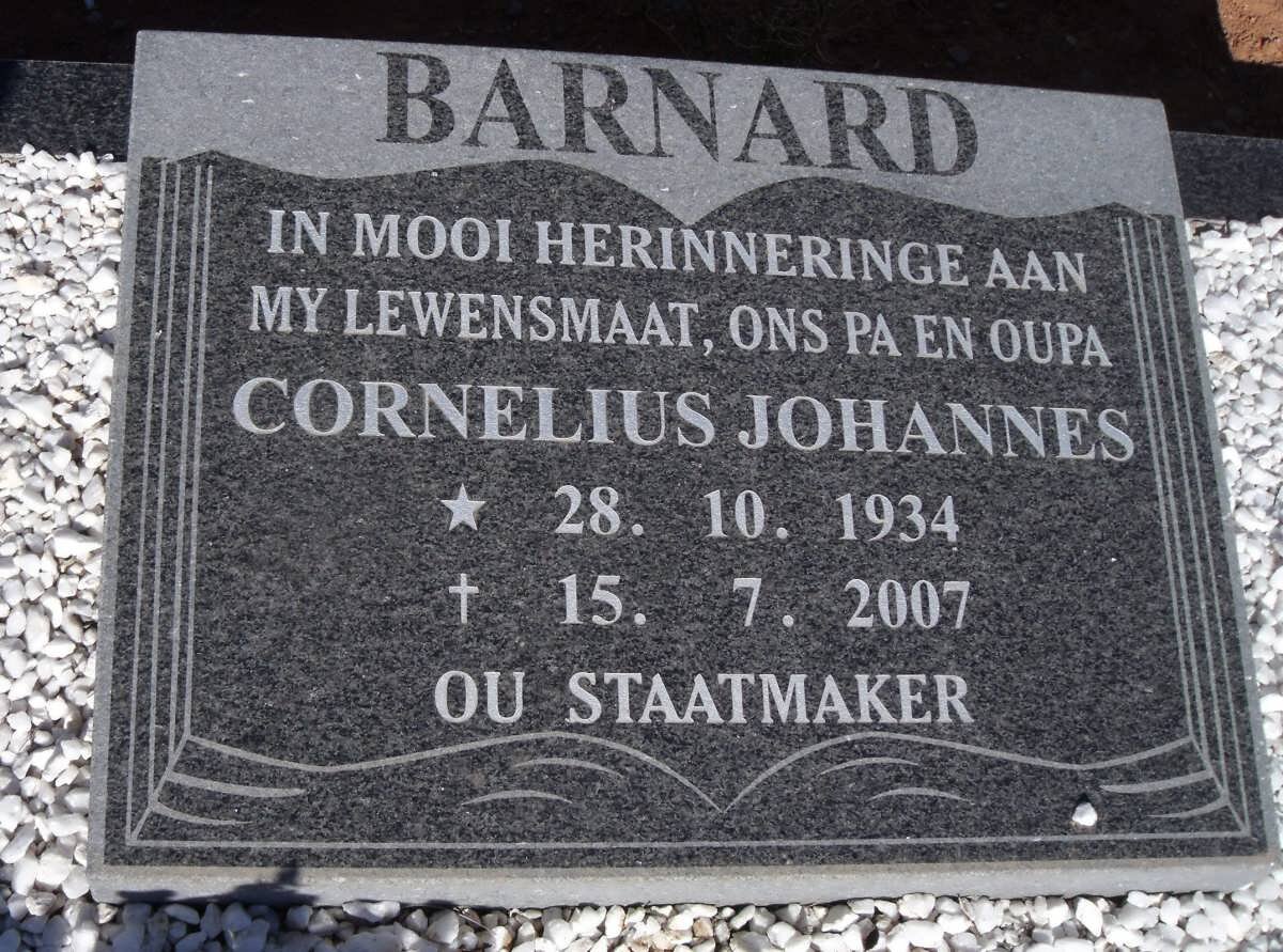 BARNARD Cornelius Johannes 1934-2007