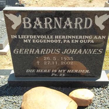 BARNARD Gerhardus Johannes 1935-2002