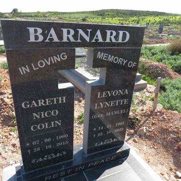 BARNARD Gareth Nico Colin 1960-2015 & Levona Lynette MANUEL 1963-2022