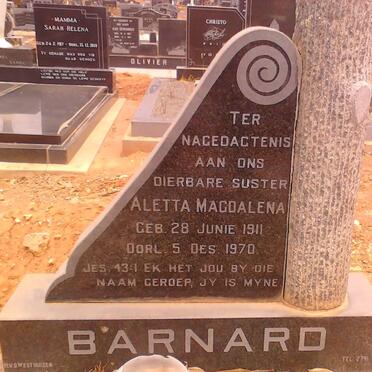 BARNARD Aletta Megdalena 1911-1970