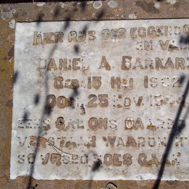 BARNARD Daniel A. 1902-1944